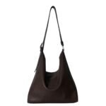 The Row Jean Shoulder Bag Deep Brown