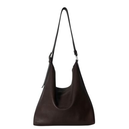 The Row Jean Shoulder Bag Deep Brown