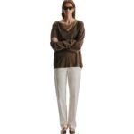 The Row Birket T-Shirt Grey Sepia