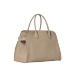 The Row Soft Margaux 12 Bag Dark Taupe