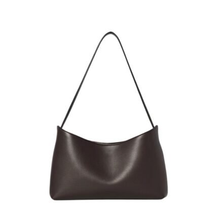 The Row Alma Baguette Dark Brown