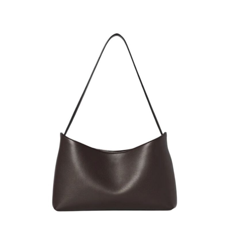 The Row Alma Baguette Dark Brown