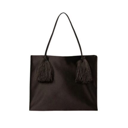 The Row Cecily Tassel Bag Dark Brown