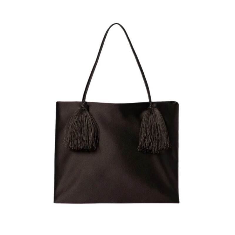 The Row Cecily Tassel Bag Dark Brown