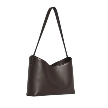 The Row Alma Baguette Dark Brown