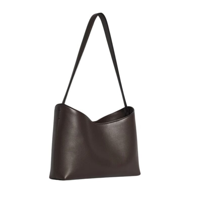 The Row Alma Baguette Dark Brown