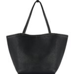 The Row Park Tote Three Stitch Bag Black / Ecru