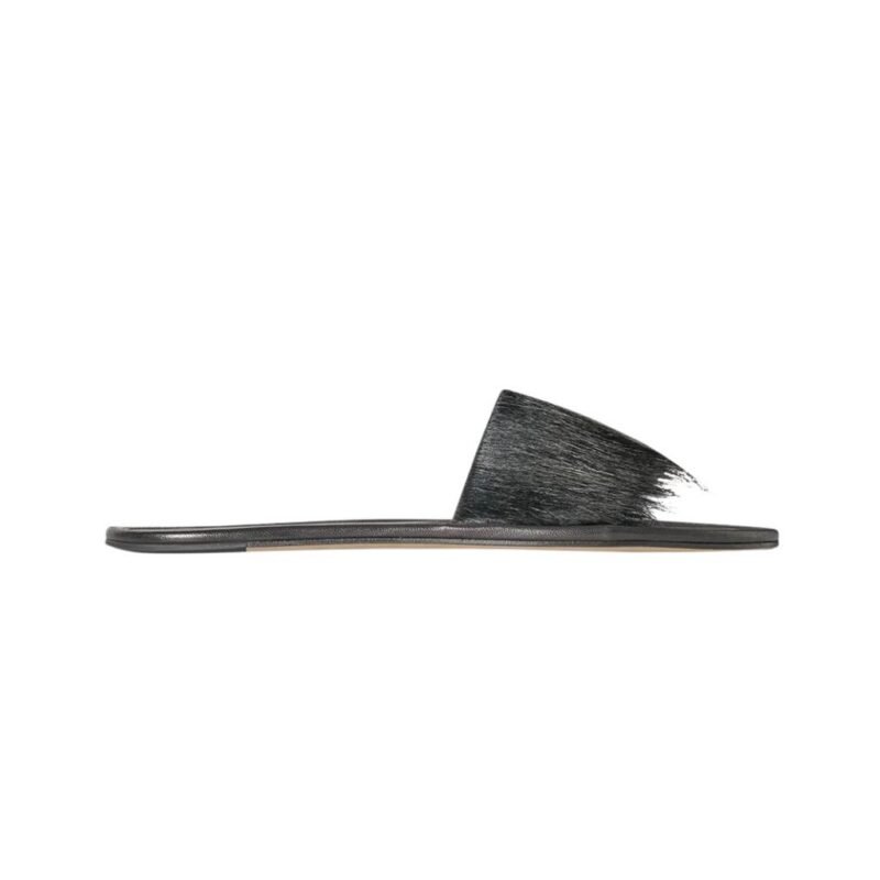 The Row Malick Fur Slide Black