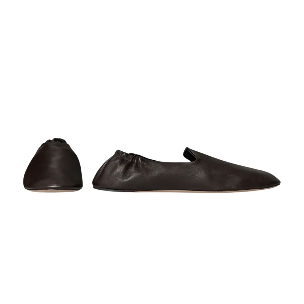 33 The Row Casa Slipper Lacquer Brown
