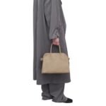 The Row Soft Margaux 12 Bag Dark Taupe
