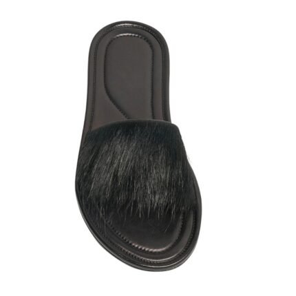 The Row Malick Fur Slide Black