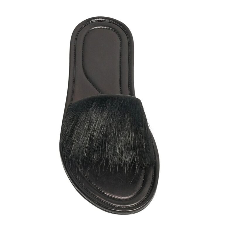 The Row Malick Fur Slide Black