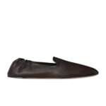 The Row Casa Slipper Lacquer Brown