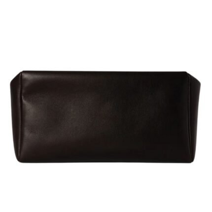 The Row Squared Compact Clutch Bag Dark Brown