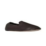 The Row Casa Slipper Lacquer Brown