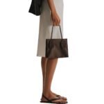 The Row Cecily Tassel Bag Dark Brown
