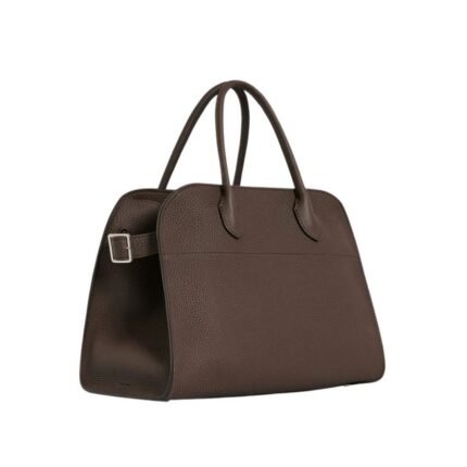 The Row Soft Margaux 12 Bag Deep Brown