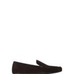 The Row Leo Slipper Lacquer Brown