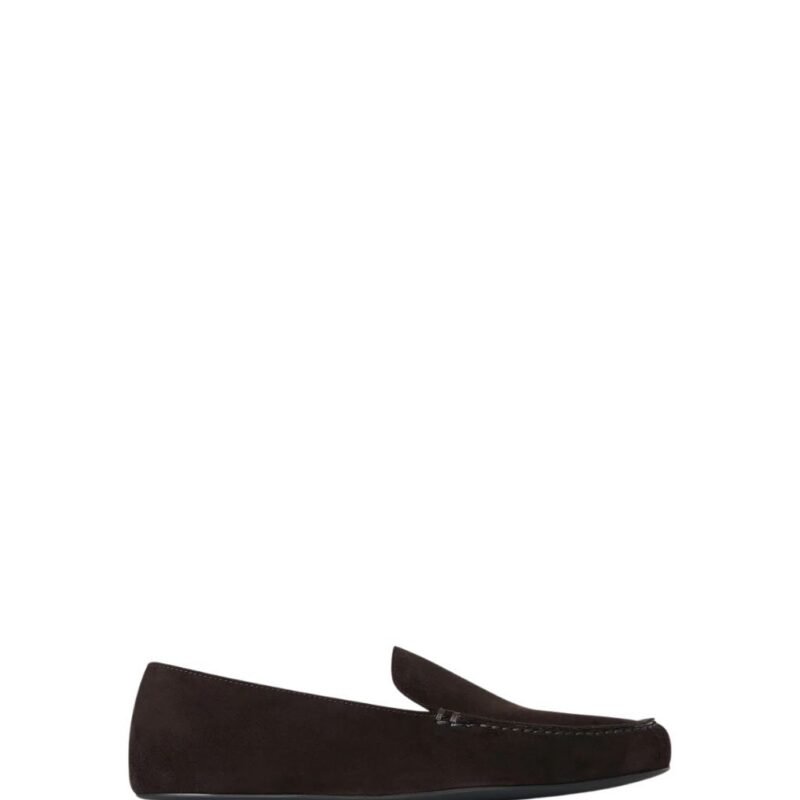 The Row Leo Slipper Lacquer Brown