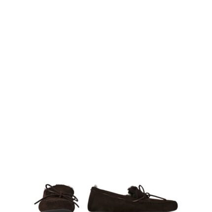 The Row Lucca Slipper Lacquer Brown