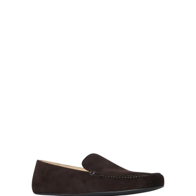 The Row Leo Slipper Lacquer Brown
