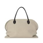 The Row Agnes 15 Canvas Bag Milk White / Black