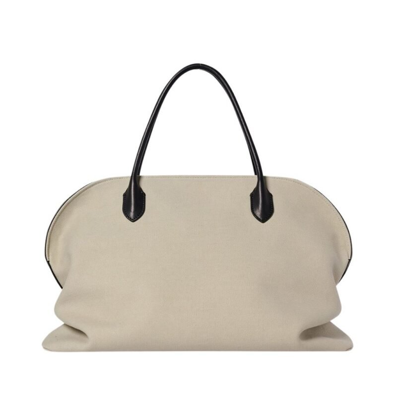The Row Agnes 15 Canvas Bag Milk White / Black