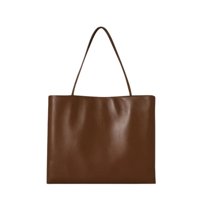 The Row Leather Cecily Top Handle Bag Cuir