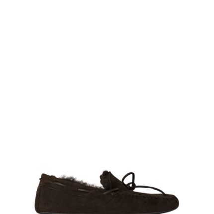 The Row Lucca Slipper Lacquer Brown