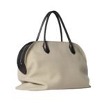 The Row Agnes 15 Canvas Bag Milk White / Black