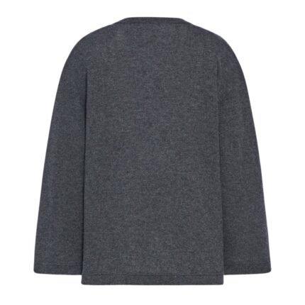 The Row Pever Top Charcoal Melange