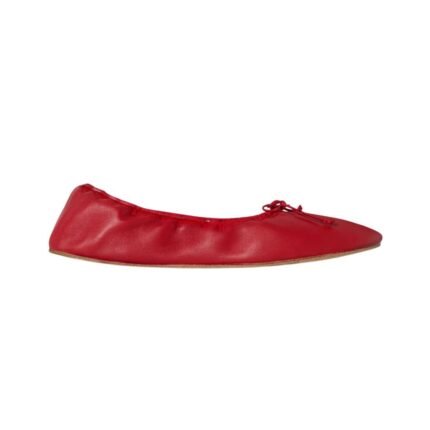 The Row Round Ballet Flat Lacquer Red