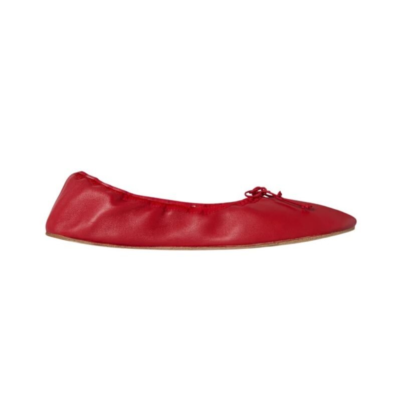 The Row Round Ballet Flat Lacquer Red