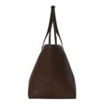 The Row XL Stitched Park Tote Bag Deep Brown / Deep Brown