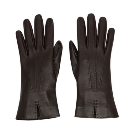 The Row Florence Gloves Dark Brown