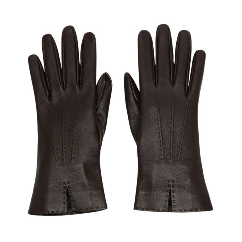 The Row Florence Gloves Dark Brown