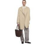 The Row Verlain Coat Light Pebble