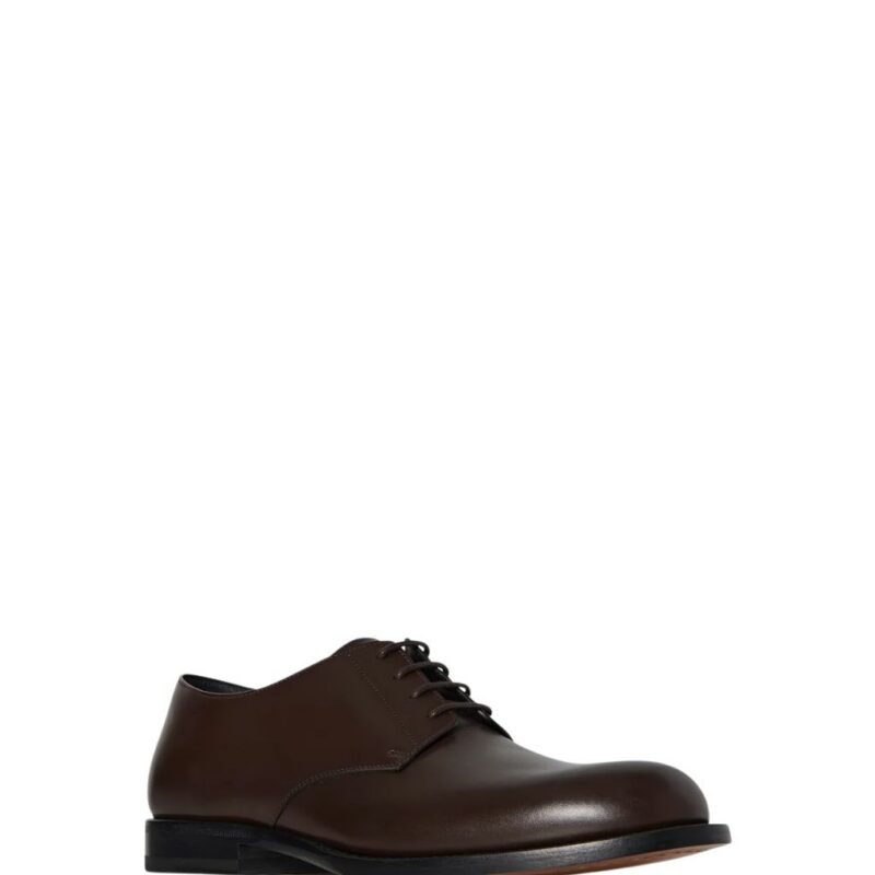 The Row Novus Derby Shoe Dark Brown
