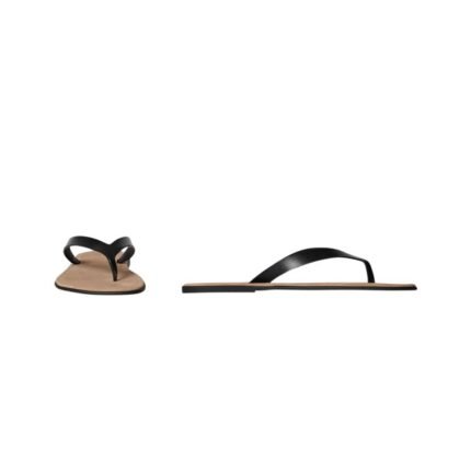 The Row Beach Flip Flop Black