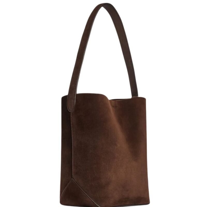 The Row Small N/S Park Tote Edge Bag Mocha