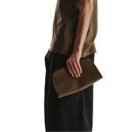 The Row Peggy Clutch Dark Muschio