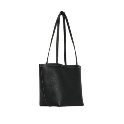 The Row Medium Park Tote Stitch Bag Black
