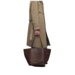 The Row XL Stitched Park Tote Bag Deep Brown / Deep Brown