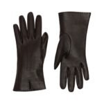 The Row Florence Gloves Dark Brown