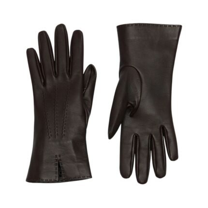The Row Florence Gloves Dark Brown