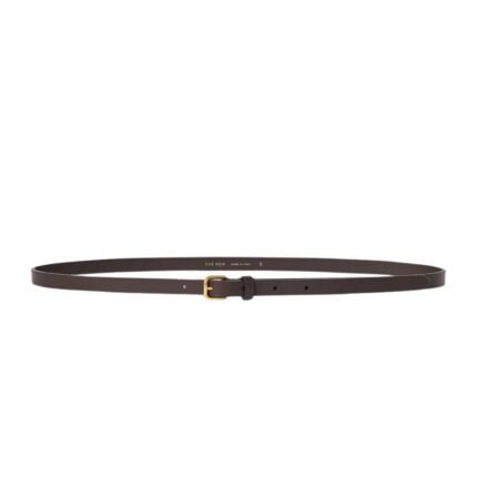 The Row Mini Belt Dark Brown
