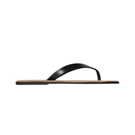 The Row Beach Flip Flop Black