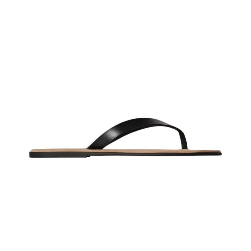 The Row Beach Flip Flop Black