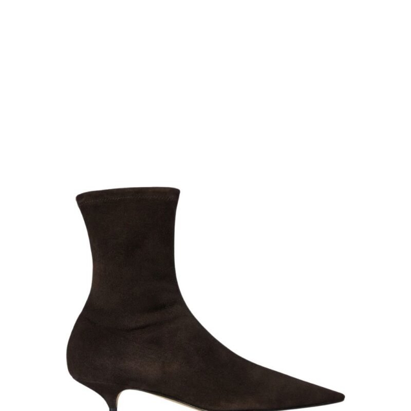 The Row Liisa Kitten Boot Lacquer Brown