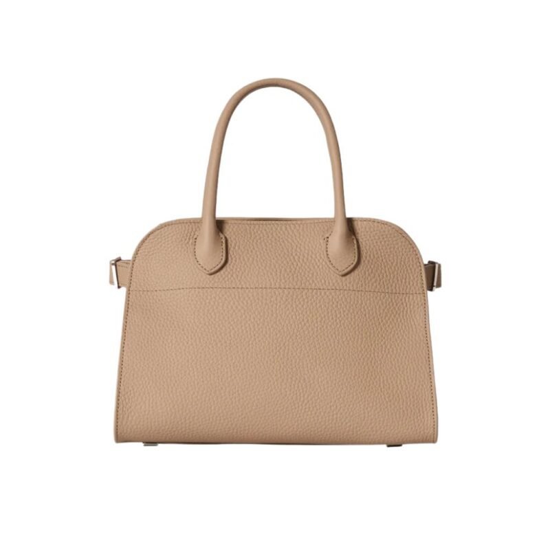 The Row Soft Margaux 10 Bag Dark Taupe